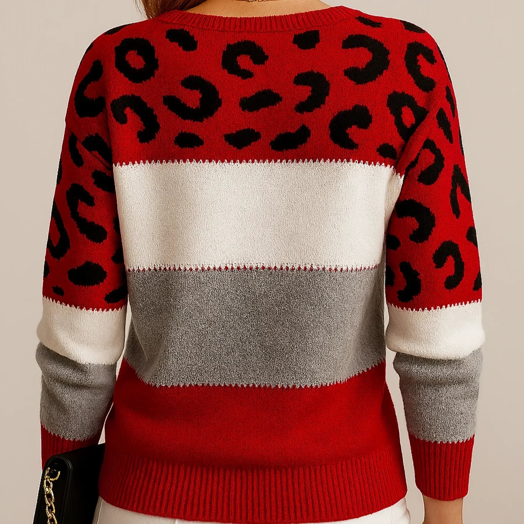 Susan™ | Knitted Sweater with Leopard Pattern