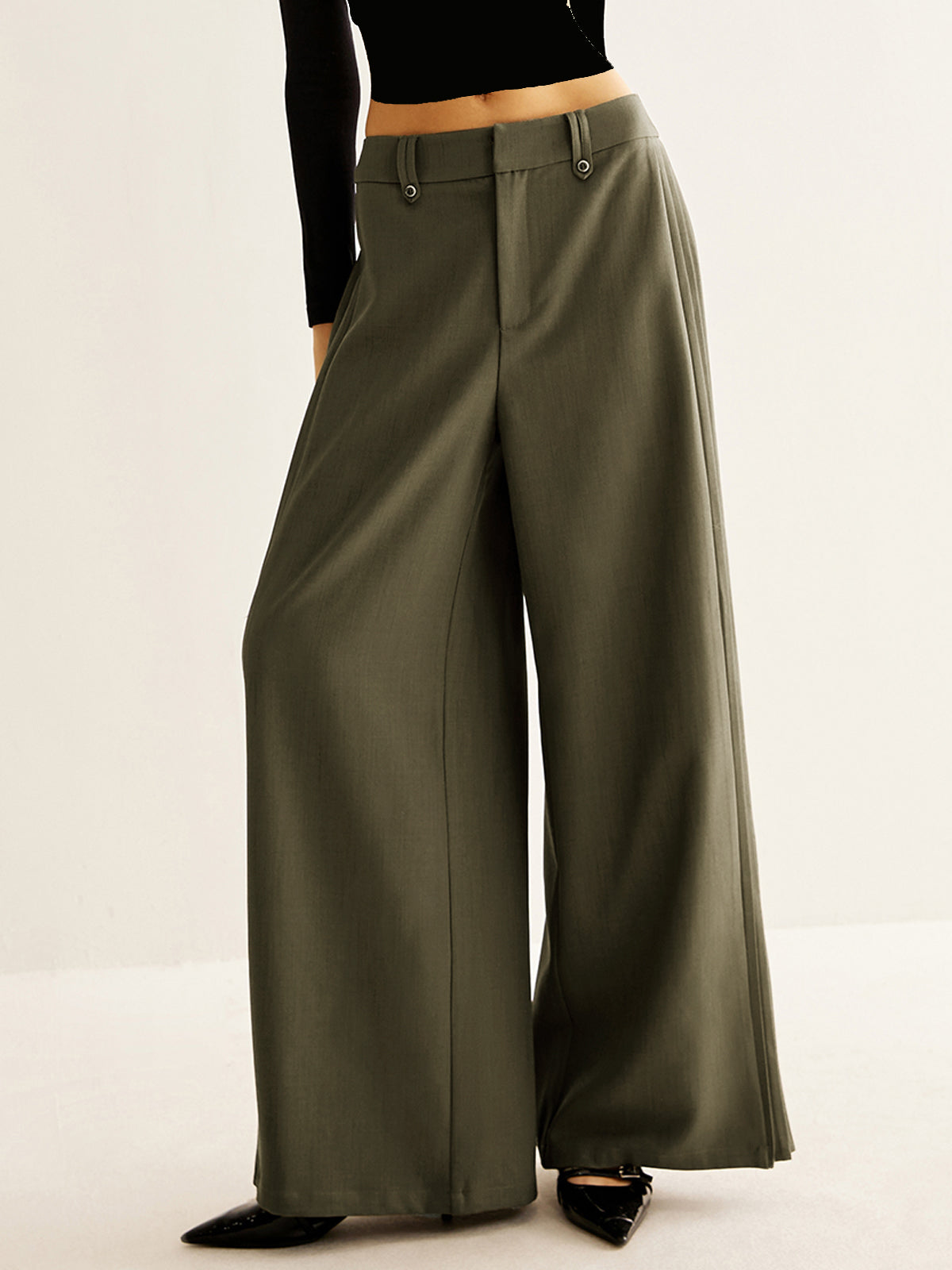 Wide Pleated Pants
