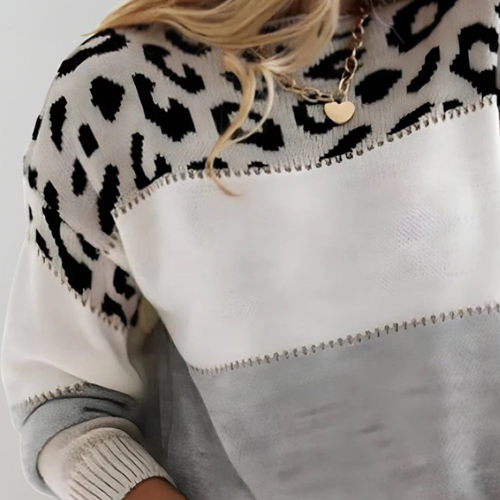 Susan™ | Knitted Sweater with Leopard Pattern