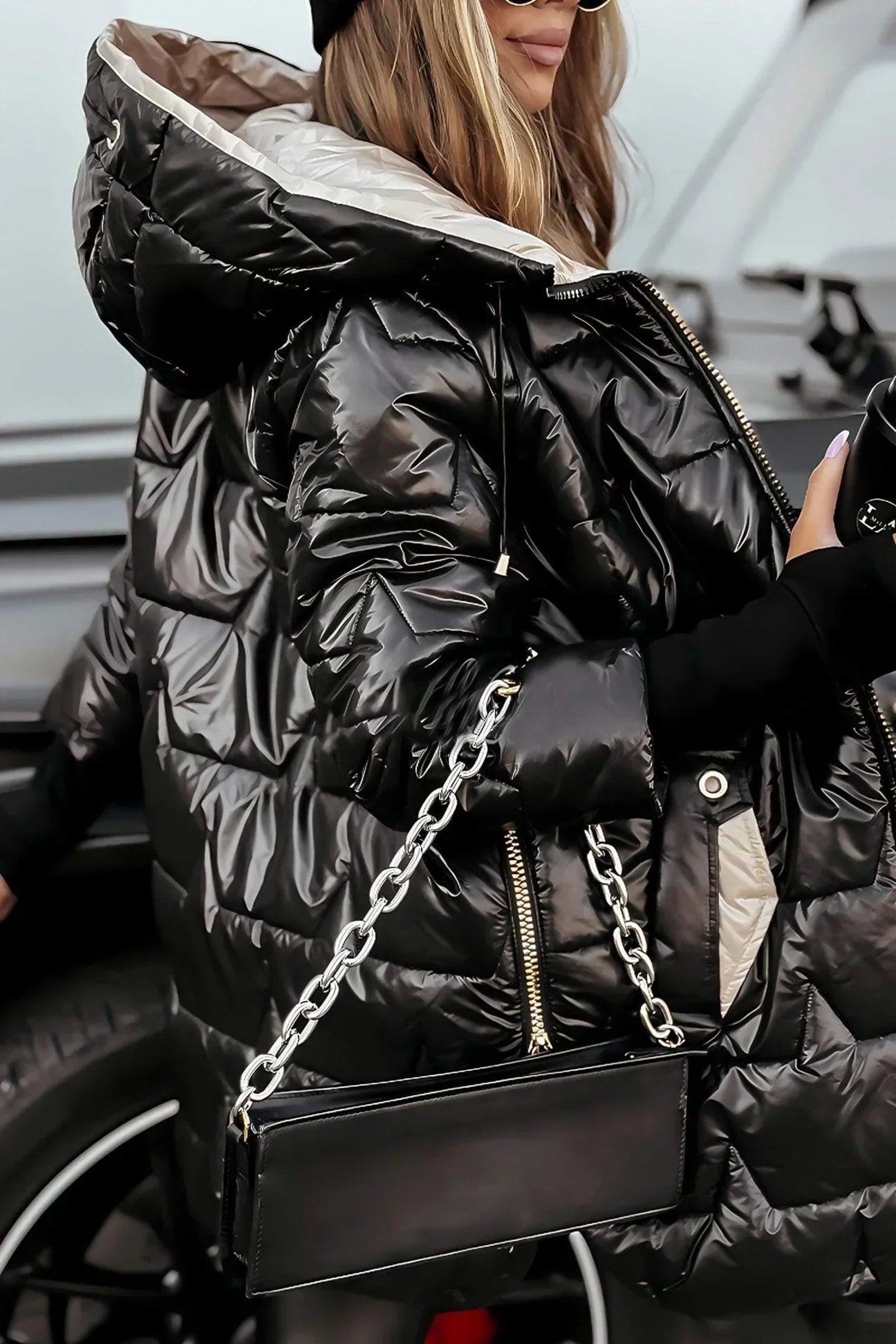 Irena™ - Elegant Winter Coat with Hood and Filling