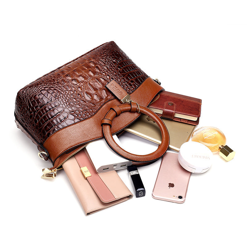 Matilda | Elegant Handcrafted Croco Leather Bag